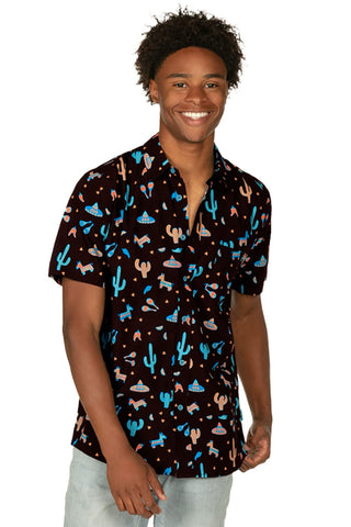 Tipsy Elves Men's Vacation Fiesta Hawaiian Shirt, Large
