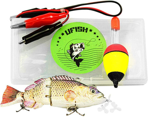 UFISH 3.5" Robotic Swimming Fishing Lure, White Bass