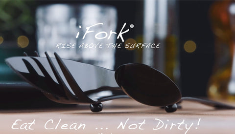 iFork BLK Collection Serving Set - 3 Pieces (iFork iSpoon iKnife)
