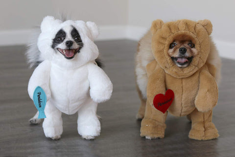 Pandaloon Polar Bear Dog Pet Costume, White (Size 1, 13-14.5" Height)