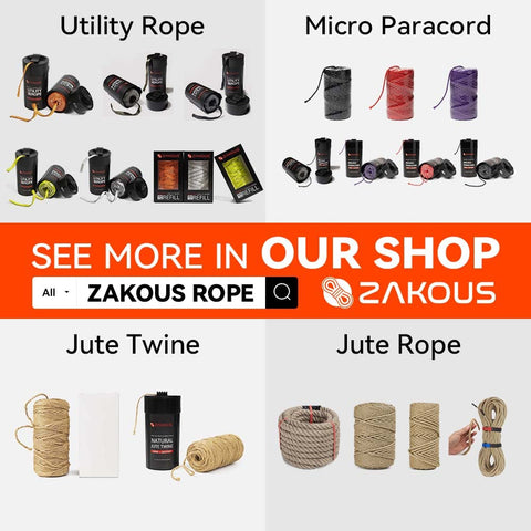 Zakous All Purpose Utility Rope Canister - 120 Feet 1100lb