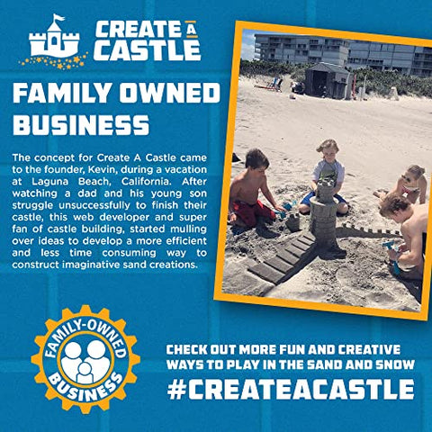 Create A Castle Sandcastle Kit - Beach Toy Set (Pro Blue)