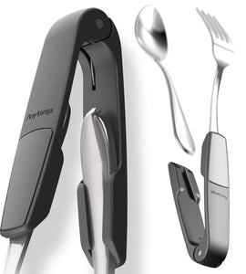 Anytongs - Eating utensils into tongs (1-Pack, Black)