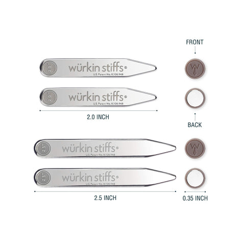 Power Stays Magnetic Collar Stays by Würkin Stiffs - 2.0" and 2.5"