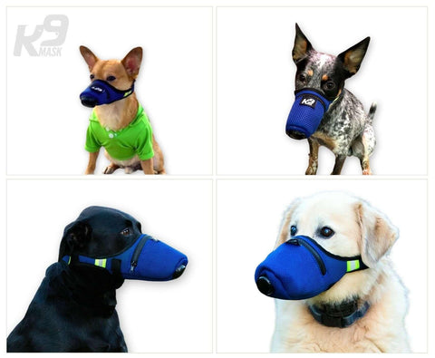 K9 Mask® Air Filter Mask for Dogs, Blue (Large)