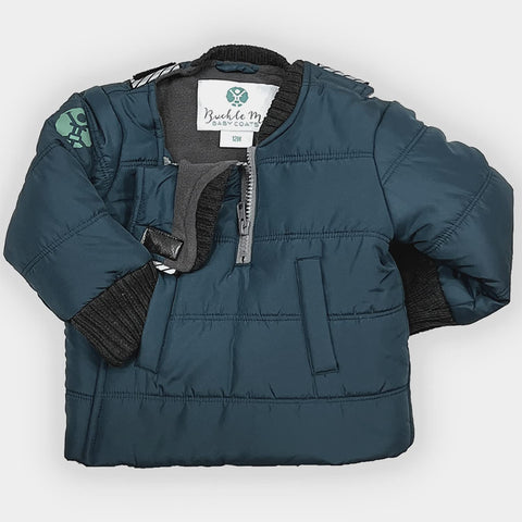 Buckle Me Baby Coats - Baby Boys Winter Jacket, Oceans Blue, 6-9 Months