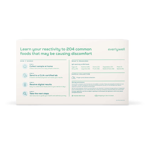 Everlywell Food Sensitivity Comprehensive Test