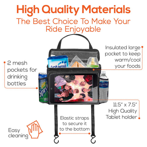 Trobo Backseat Car Organizer - Insulated Seat Organizer