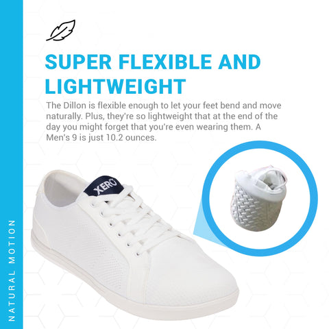 Xero Shoes Men's Dillon, White, 12