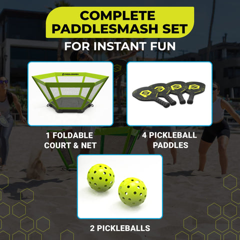 PaddleSmash Outdoor Yard Games - Beach, Backyard (Set)