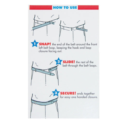 Myself Belts Unisex Easy One Handed Belt, Black