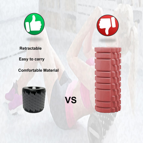 Collapsible Foam Roller, Gray