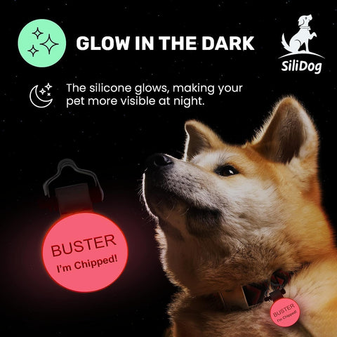 SiliDog Two Pack Silicone Silent Pet Tag