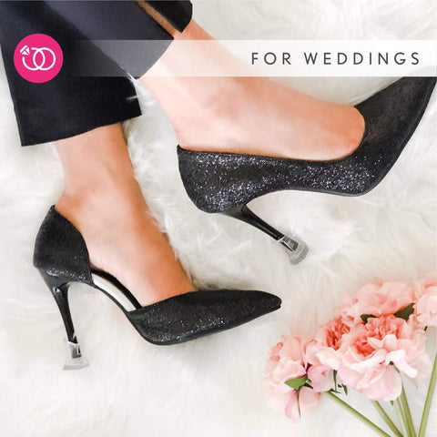 Solemates High Heel Protectors - Clear Narrow Stoppers - Crystal Clear