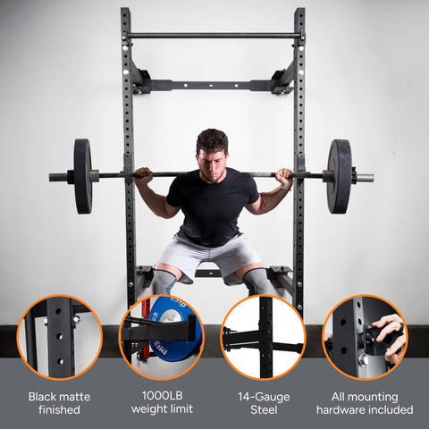 PRx Performance Wall Mounted Folding Power Squat Rack