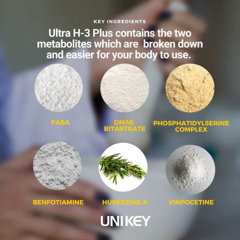 Uni Key Health Ultra H-3 Plus Cellular Health Formula, 90 Servings