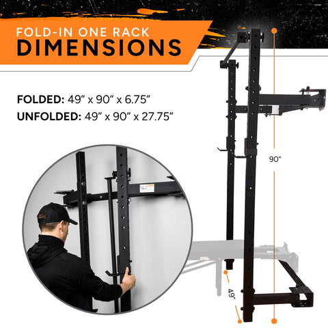 PRx Performance Wall Mounted Folding Power Squat Rack
