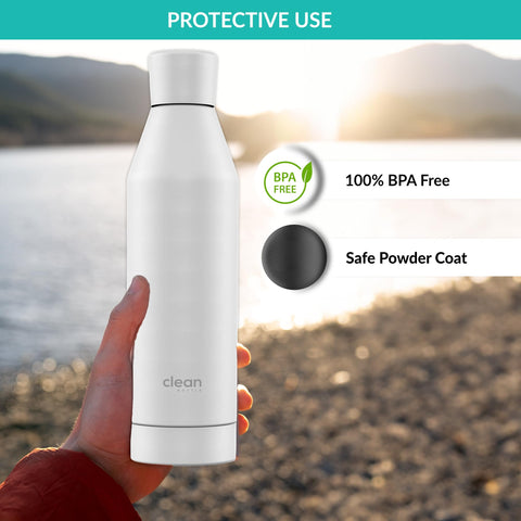 Clean Hydration Co Canteen 17 - Vacuum Insulated Steel Bottle - White