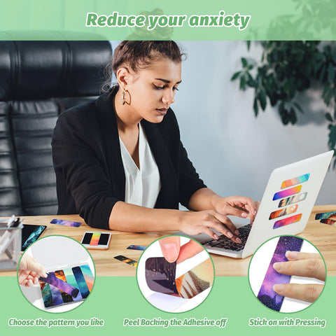 TOEMUR 72pc Calm Strips Anxiety Stickers