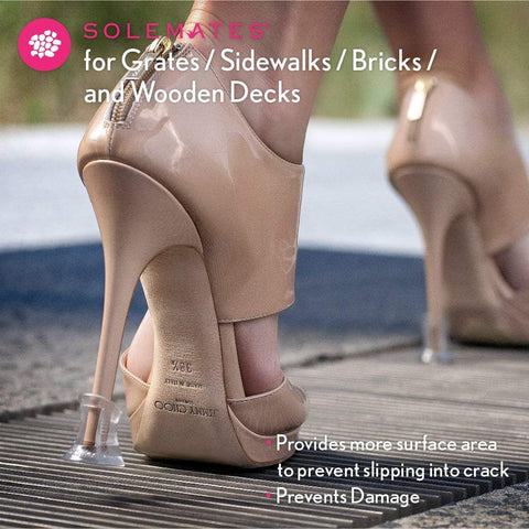 Solemates High Heel Protectors - Clear Narrow Stoppers - Crystal Clear