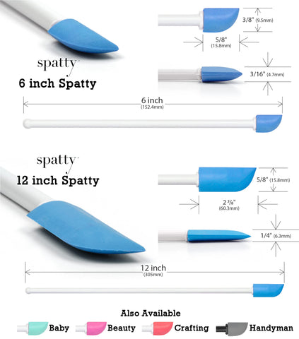 Spatty Daddy Kitchen Spatula Set - 6 and 12 Inch Blue