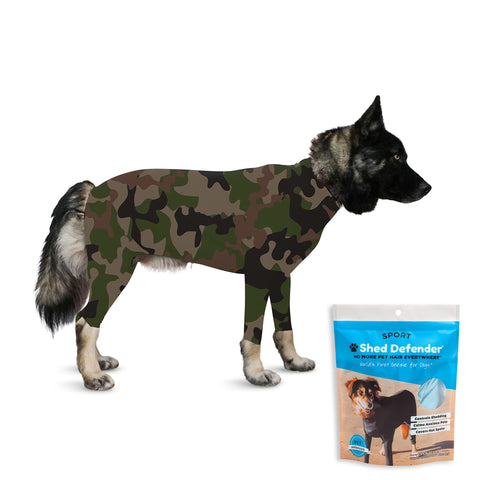 Shed Defender Sport Dog Onesie, Shedding Bodysuit, Large