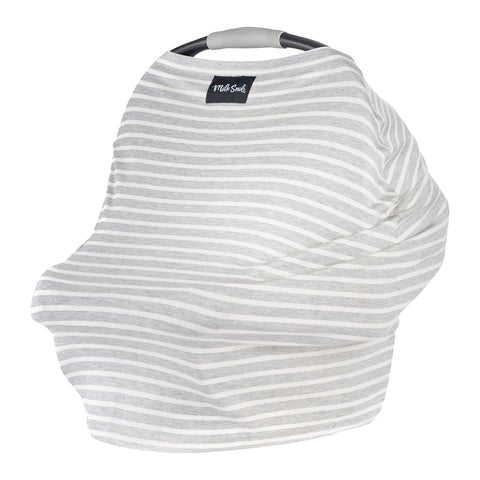 Milk Snob Original 5-in-1 Cover - Heather Gray Stripe