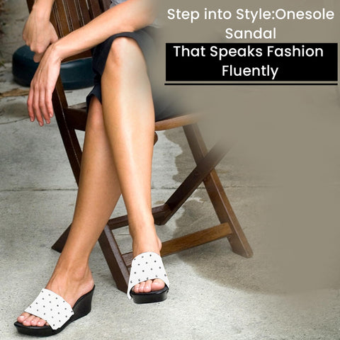 Onesole Sandal Almost Decadent Crystal WhiteTop, Women's Wedge Sandals, Print Designs