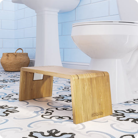 Squatty Potty Oslo Folding Bamboo Toilet Stool - 7 Inches