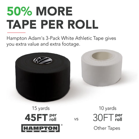 Hampton Adams 3-Pack Black Athletic Sports Tape