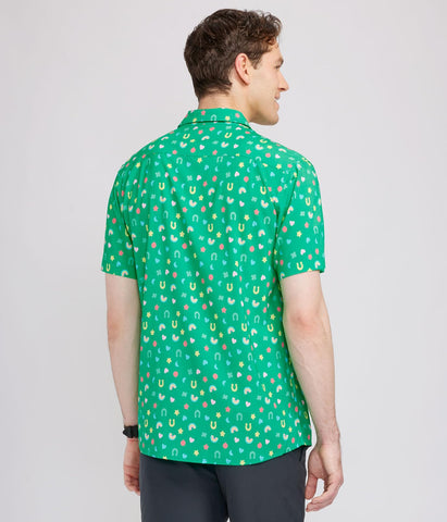 Tipsy Elves Men's St. Patrick's Day Button Down Shirt, Medium