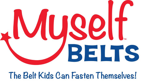 Myself Belts Unisex Easy One Handed Belt Rainbow, Navy Blue