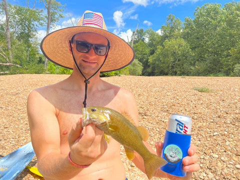 Chill-N-Reel Can Cooler, Blue Classic