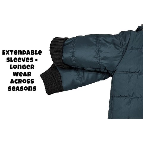 Buckle Me Baby Coats - Baby Boys Winter Jacket, Oceans Blue, 6-9 Months