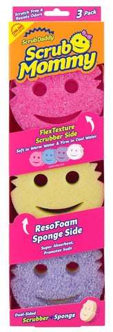 Scrub Daddy Scrub Mommy - Dual-Sided Dish Sponges - 3 Count