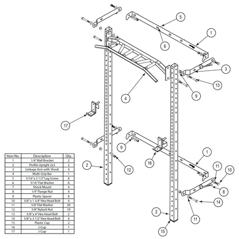 PRx Performance Profile ONE Squat Rack 2"x3"