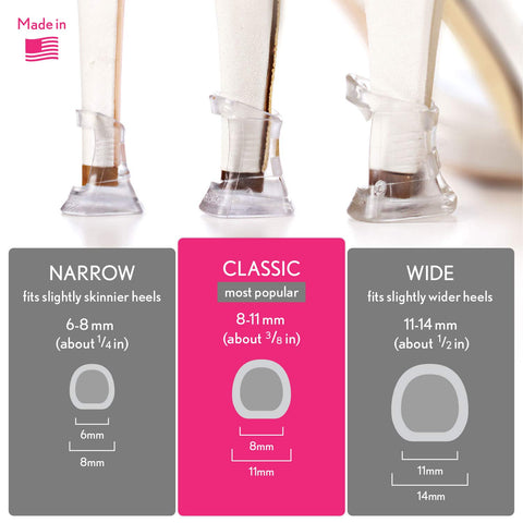 Solemates High Heel Protectors - Clear Narrow Stoppers - Crystal Clear