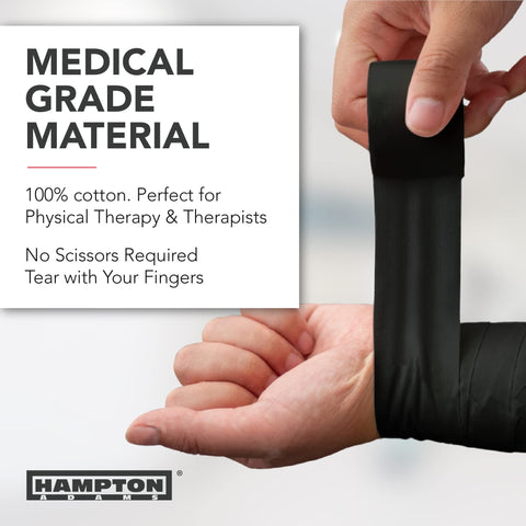 Hampton Adams 3-Pack Black Athletic Sports Tape