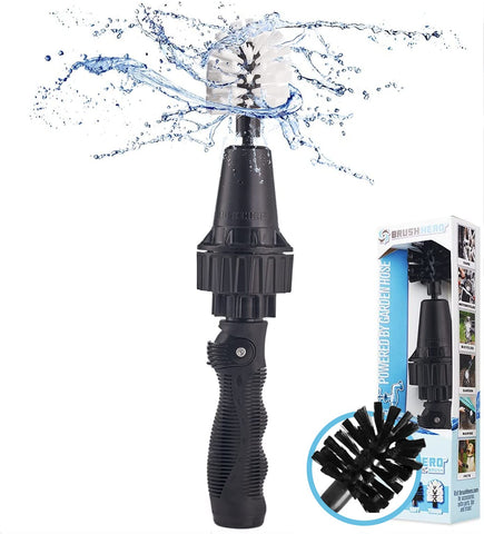 Brush Hero Wheel Brush - Auto Cleaning Kit - Scrubs Tires, Grills, & More