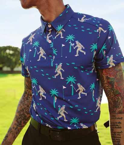 Tipsy Elves Sasquatch Shredder Golf Polo, X-Large