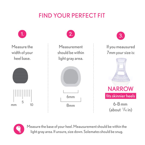 Solemates High Heel Protectors - Clear Narrow Stoppers - Crystal Clear