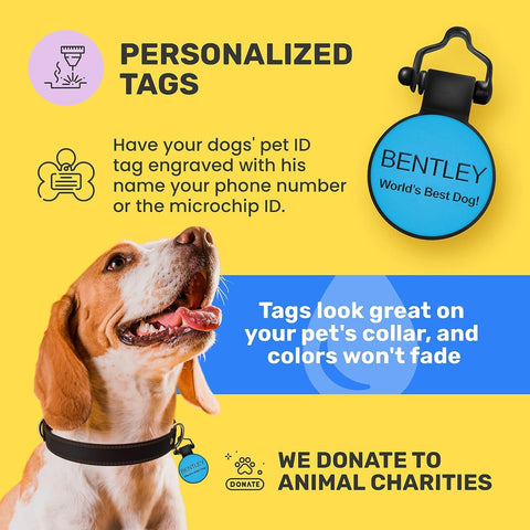 SiliDog Two Pack Silicone Silent Pet Tag