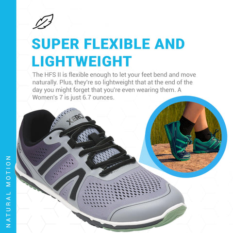 Xero Shoes Women's HFS II Road Running Shoes | Asphalt/Alloy, Size 7.5