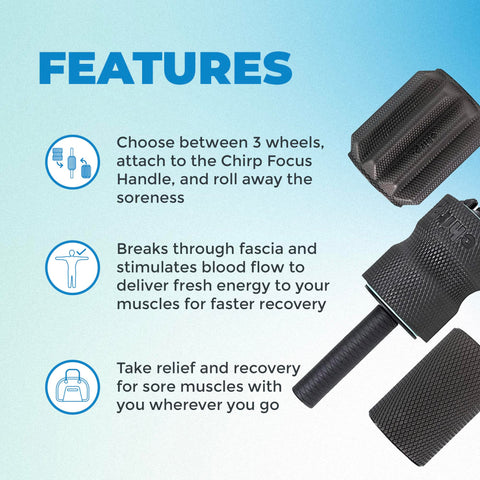 Chirp 3-in-1 Muscle Roller, Customizable Massager