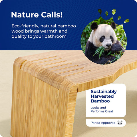 Squatty Potty Oslo Folding Bamboo Toilet Stool - 7 Inches