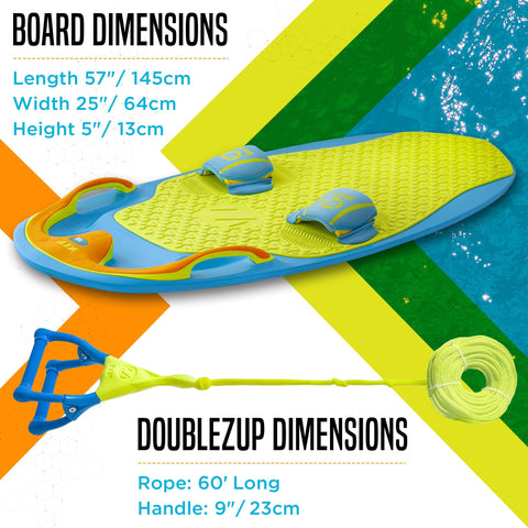 ZUP You Got This 2.0 Board and Handle Combo - Water Sports Board (Blue)