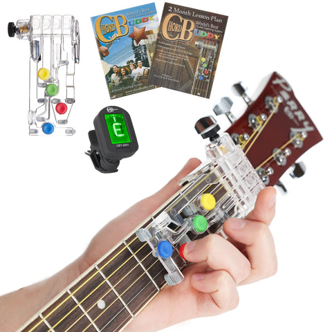 ChordBuddy Guitar Learning with Songbook, Lesson Plan, Tuner