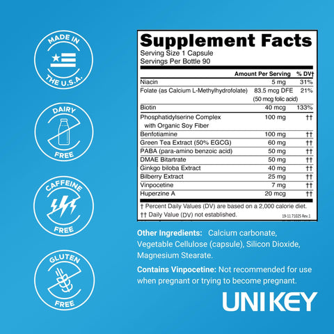 Uni Key Health Ultra H-3 Plus Cellular Health Formula, 90 Servings