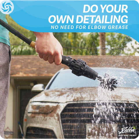 Brush Hero Wheel Brush - Auto Cleaning Kit - Scrubs Tires, Grills, & More
