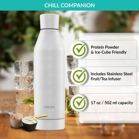 Clean Hydration Co Canteen 17 - Vacuum Insulated Steel Bottle - White